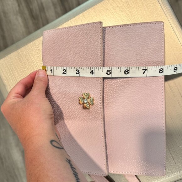 Alessia Clover Genuine Leather Purse in Blush - Picture 12 of 14